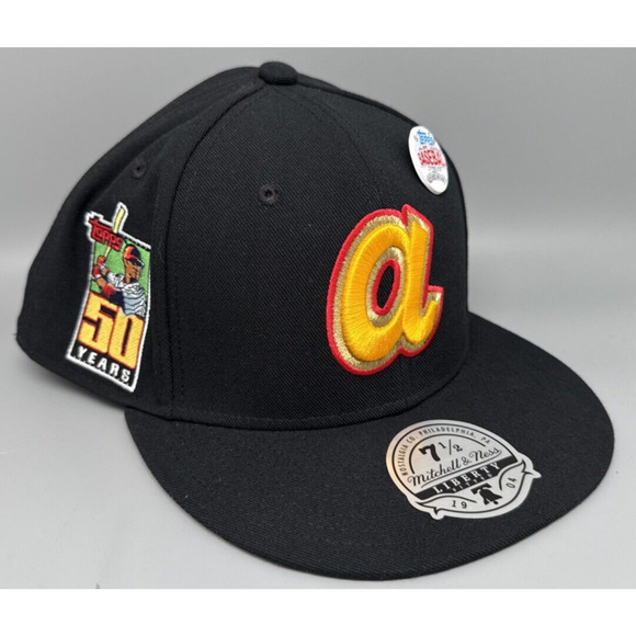 Mitchell & Ness Topps Chrome 2023 Atlanta Braves Fitted Hat Men's Sz 7-1/2 - Picture 2 of 6